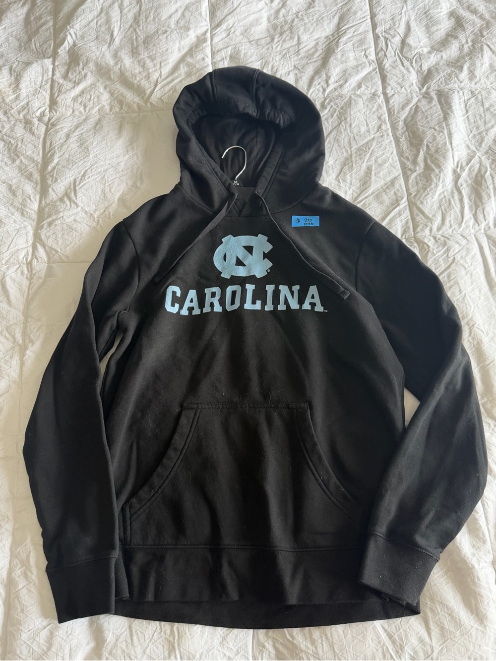 Fanatics Black Hoodie with Light Blue UNC Carolina Logo